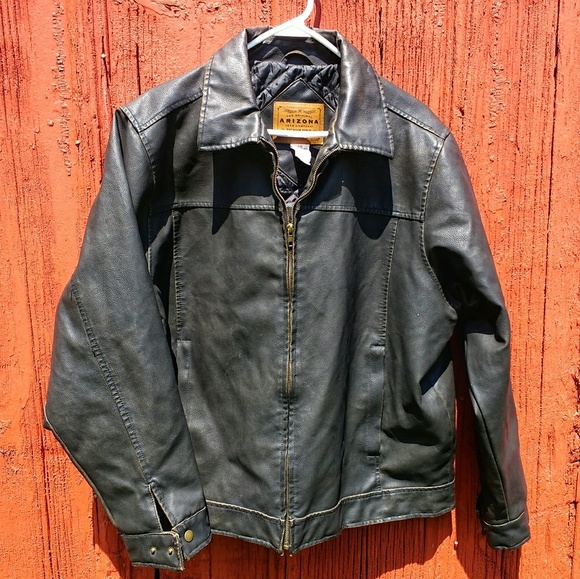 arizona jean company faux leather jacket
